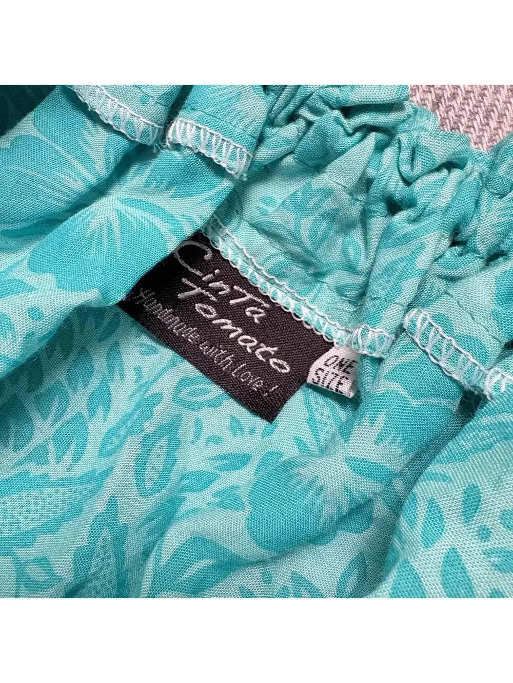 Cinta Tomato Turquoise Spaghetti Strap Sundress M - Picture 4 of 5